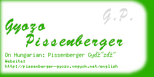 gyozo pissenberger business card